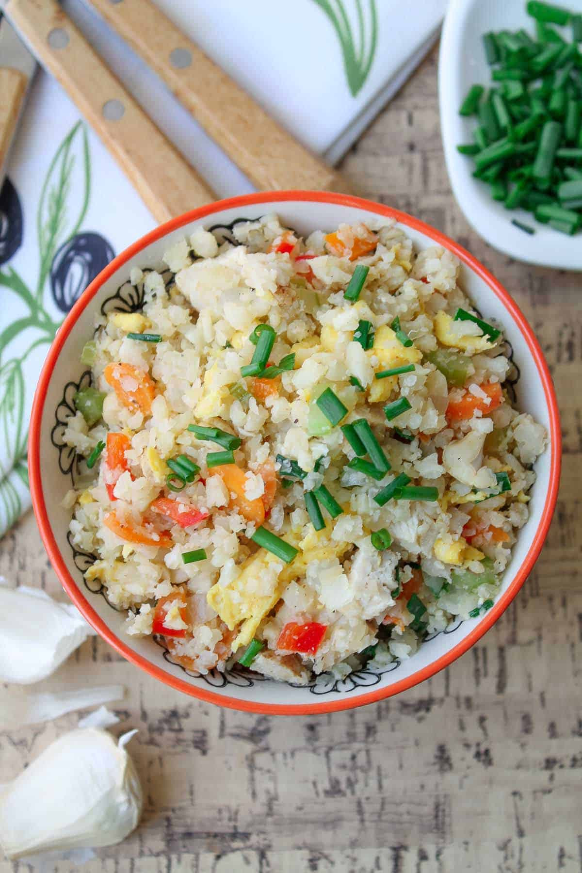 Chicken And Cauliflower Rice
 Chicken & Cauliflower Fried "Rice" Gluten Free & Paleo