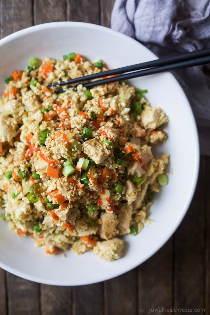 Chicken And Cauliflower Rice
 15 Minute Cauliflower Chicken Fried Rice