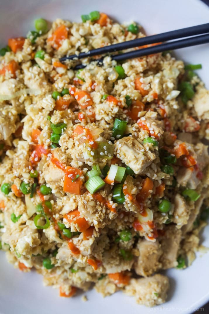 Chicken And Cauliflower Rice
 15 Minute Cauliflower Chicken Fried Rice