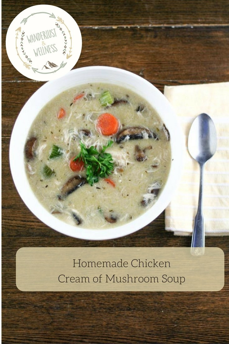 Chicken And Cream Of Mushroom Soup
 Homemade Chicken Cream of Mushroom Soup Wanderlust and