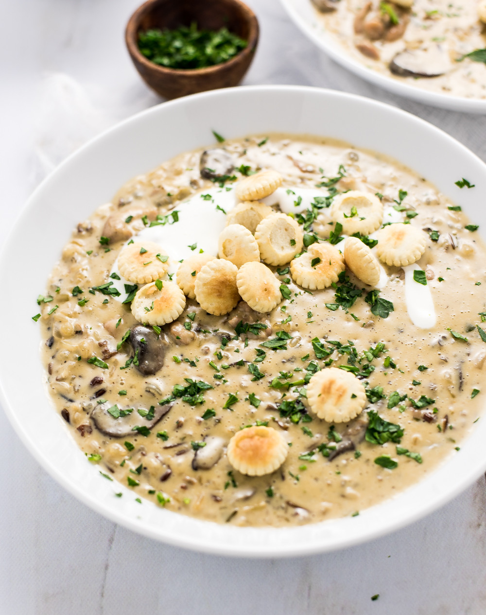 Chicken And Cream Of Mushroom Soup
 Cream of Mushroom Wild Rice and Chicken Soup