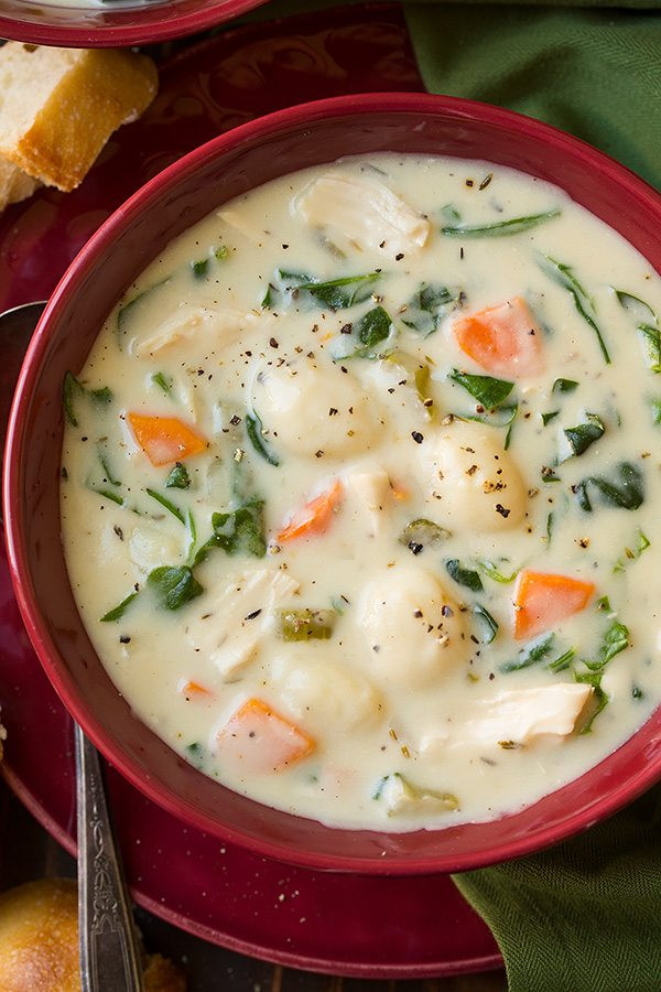 Chicken And Gnocchi Soup Olive Garden
 Creamy Chicken and Gnocchi Soup Olive Garden Copycat