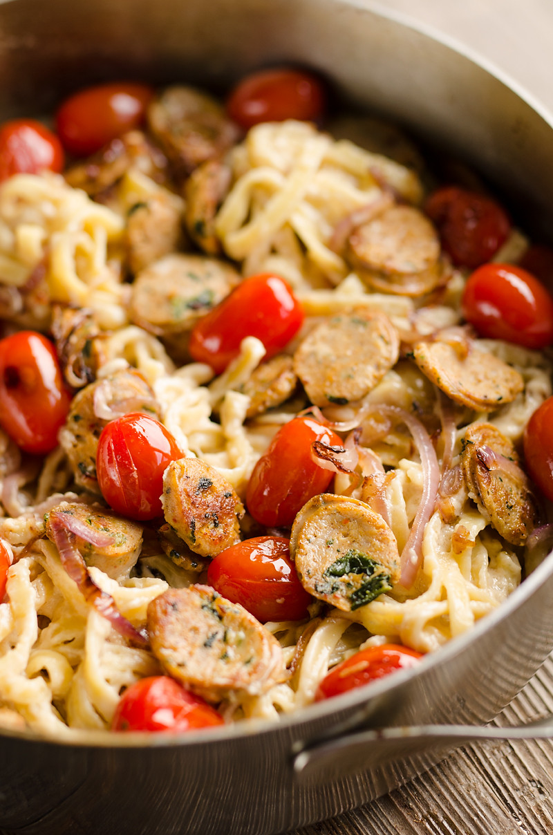 Chicken And Sausage Recipes
 Chicken Sausage Fettuccine Alfredo 20 Minute Recipe