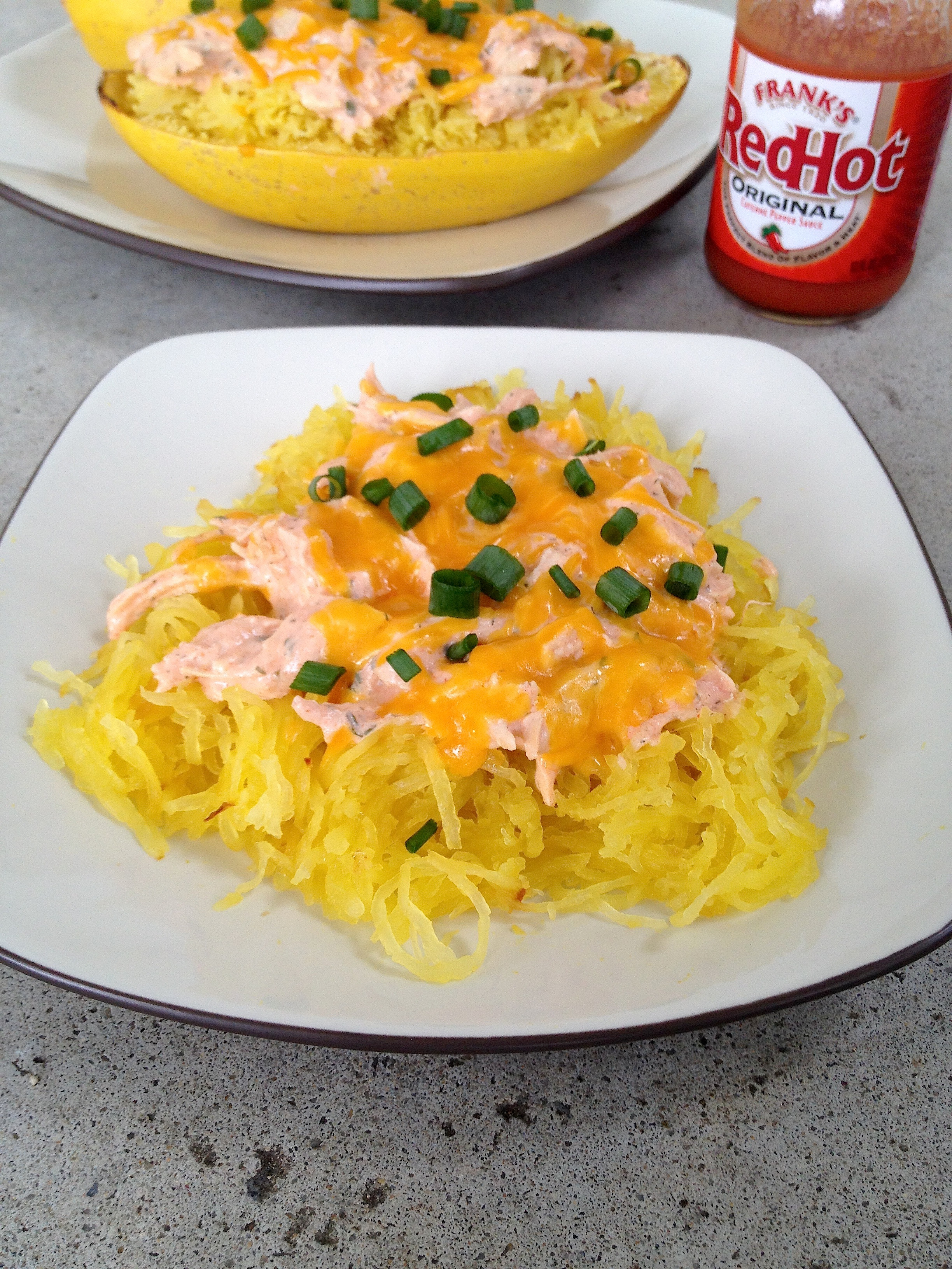 Chicken And Spaghetti Squash
 Buffalo Chicken Spaghetti Squash