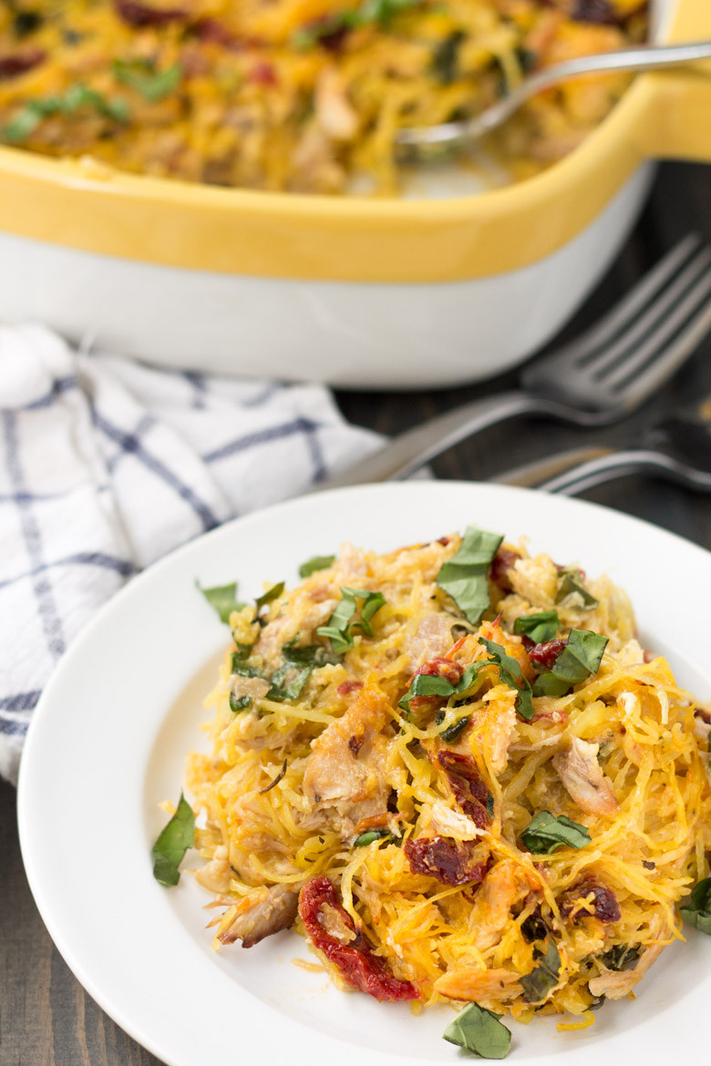 Chicken And Spaghetti Squash
 Whole30 Tuscan Chicken Spaghetti Squash