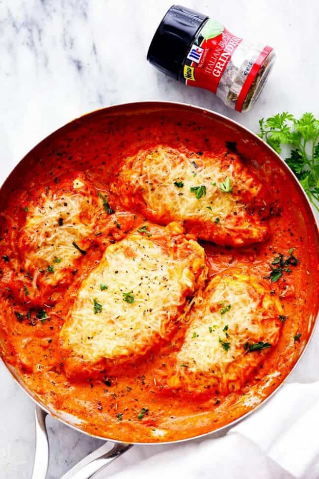 Chicken And Tomato Recipes
 Creamy Tomato Italian Parmesan Chicken