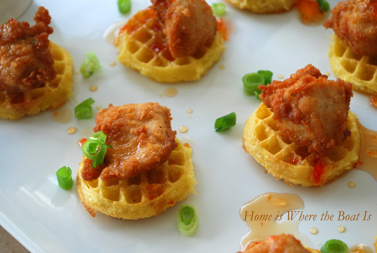 Chicken And Waffles Appetizer
 Mini Chicken and Waffles Party Bites – Home is Where the