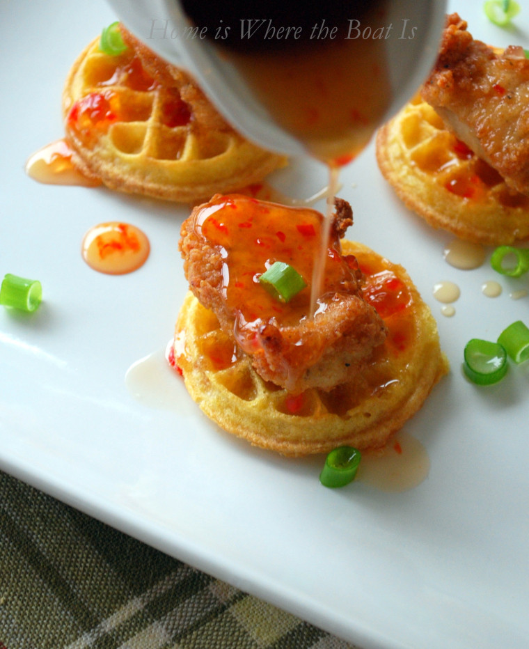 Chicken And Waffles Appetizer
 Mini Chicken and Waffles Party Bites – Home is Where the