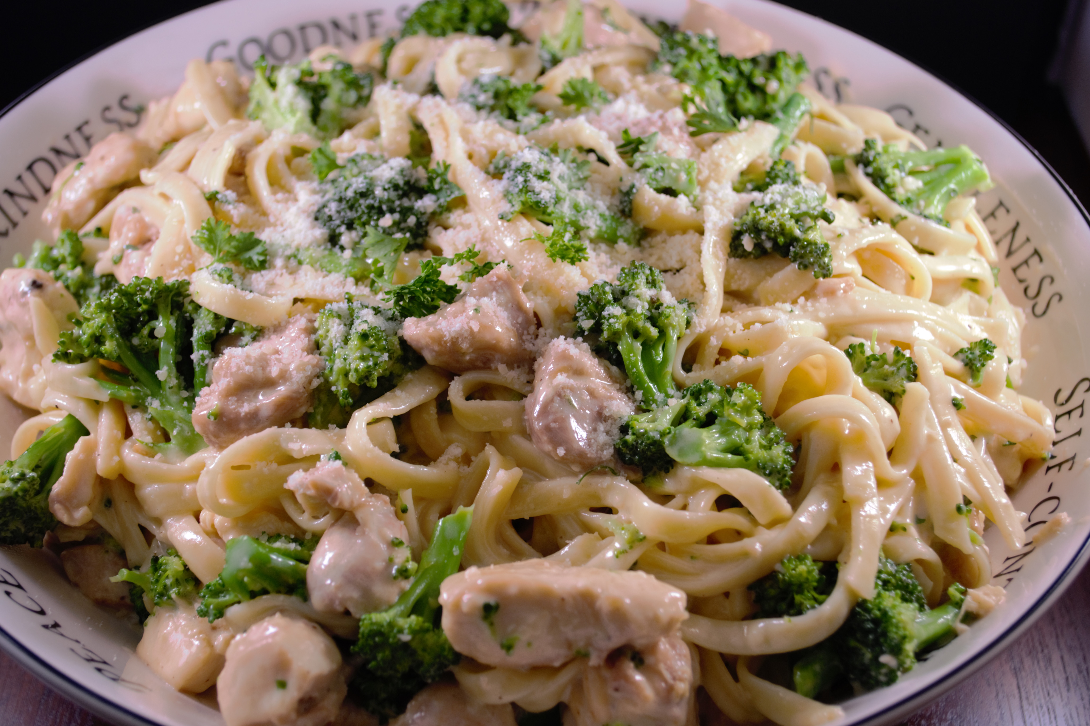 Chicken Broccoli Alfredo
 Chicken and Broccoli Fettuccine Alfredo