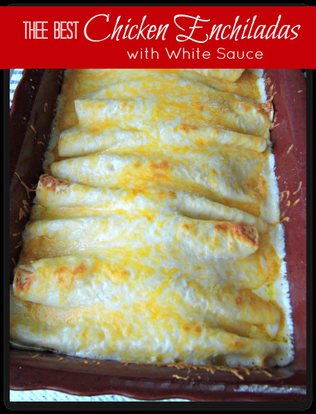 Chicken Enchiladas With White Sauce
 Chicken Enchiladas with White Sauce