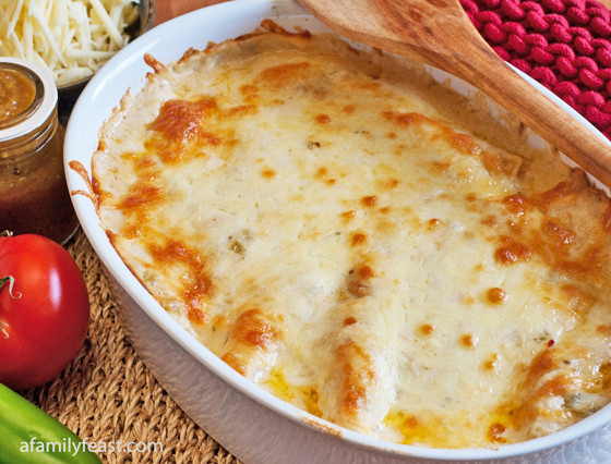 Chicken Enchiladas With White Sauce
 Chicken Enchiladas with White Sauce A Family Feast