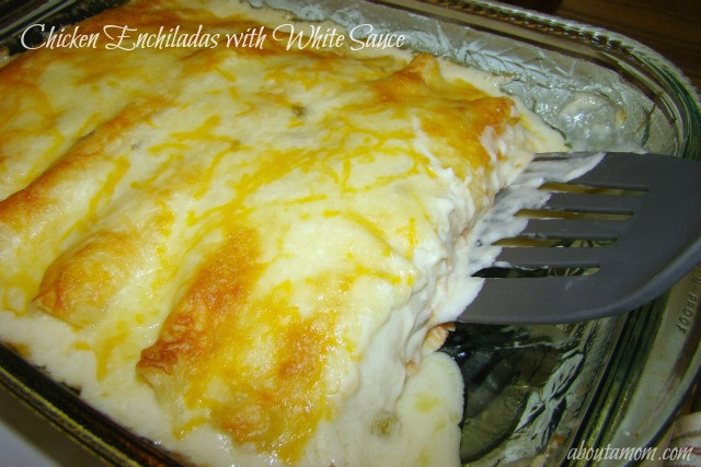 Chicken Enchiladas With White Sauce
 Simple Chicken Enchiladas with White Sauce About A Mom