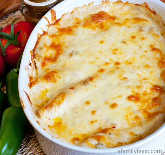 Chicken Enchiladas With White Sauce
 Chicken Enchiladas with White Sauce A Family Feast