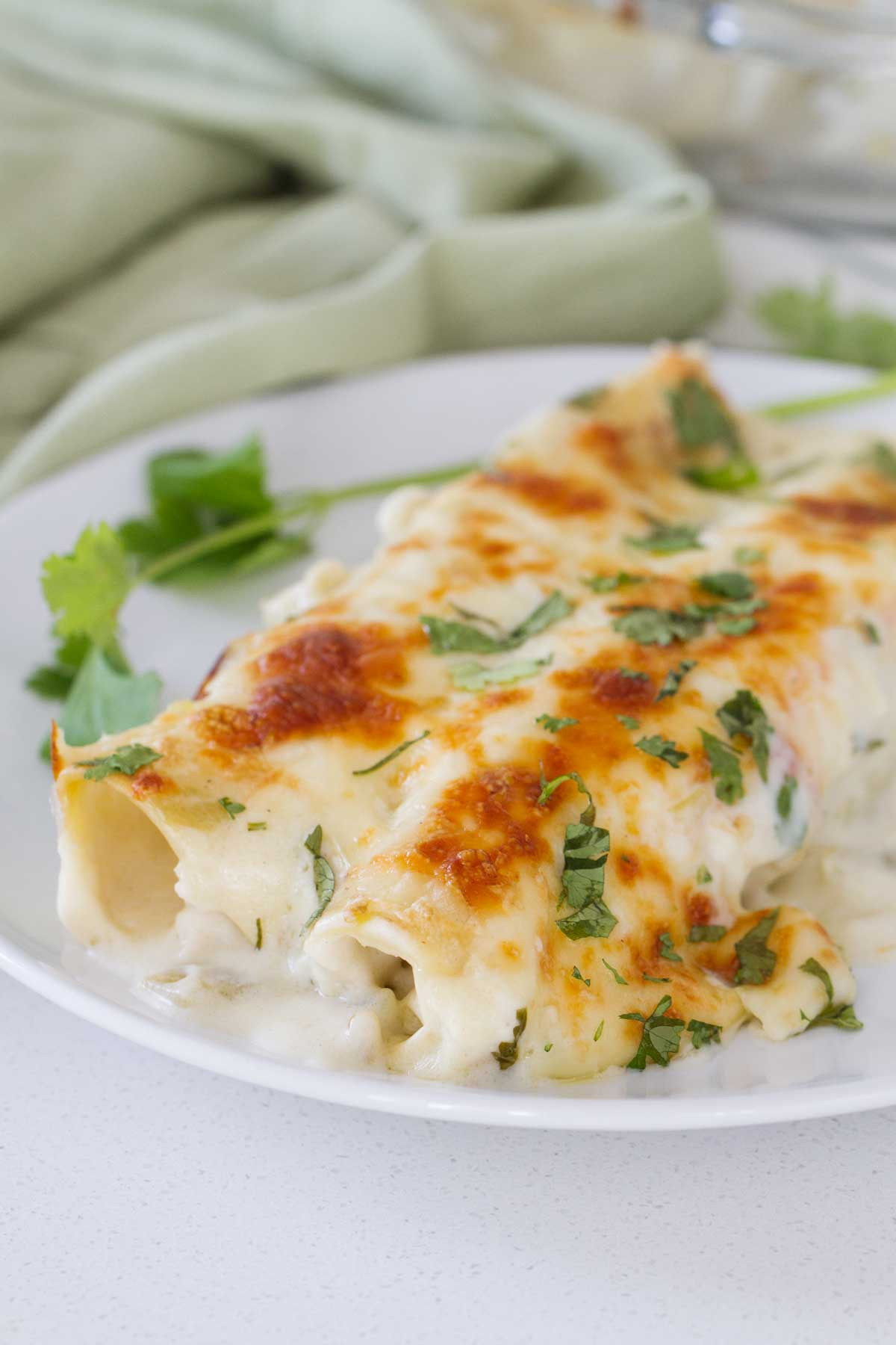 Chicken Enchiladas With White Sauce
 White Chicken Enchiladas Taste and Tell