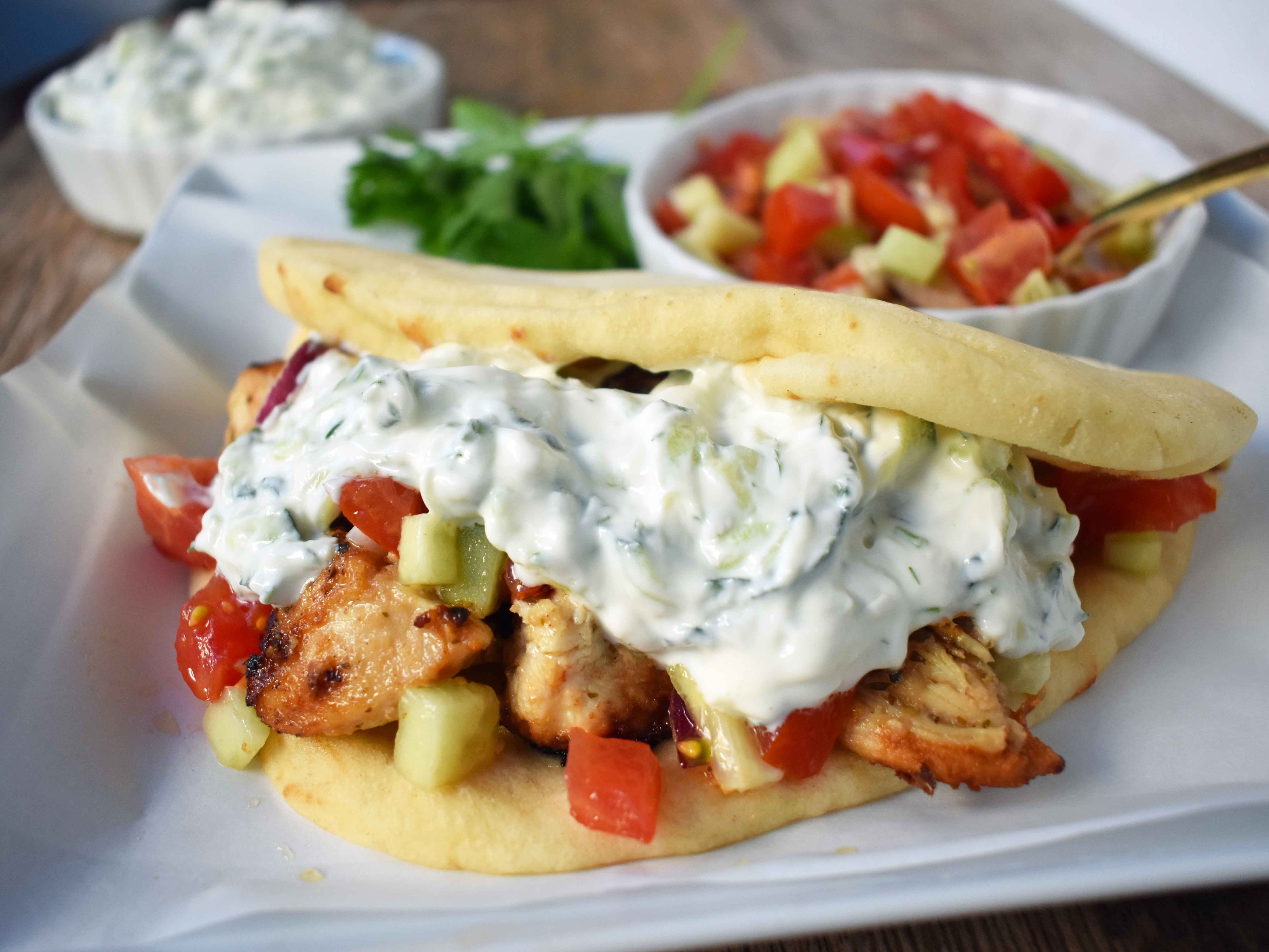 Chicken Gyros Recipe
 Greek Chicken Gyros with Tzatziki Sauce – Modern Honey