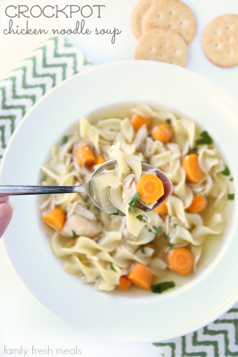 Chicken Noodle Soup Crockpot
 The Best Crockpot Chicken Noodle Soup Family Fresh Meals