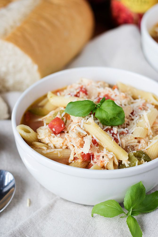 Chicken Parm Soup
 Slow Cooker Chicken Parmesan Soup Jennifer Meyering