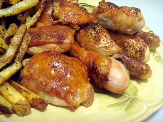 Chicken Quarter Recipes For Dinner
 Baked Chicken Thighs Leg Quarters Recipe Genius Kitchen