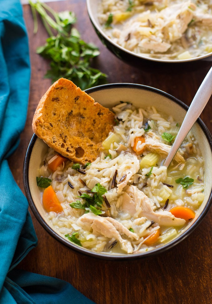 Chicken Rice Soup Instant Pot
 Instant Pot Chicken and Wild Rice Soup A Saucy Kitchen