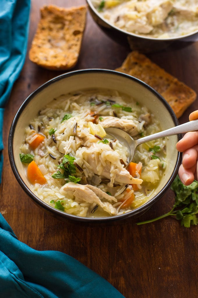 Chicken Rice Soup Instant Pot
 Instant Pot Chicken and Wild Rice Soup A Saucy Kitchen
