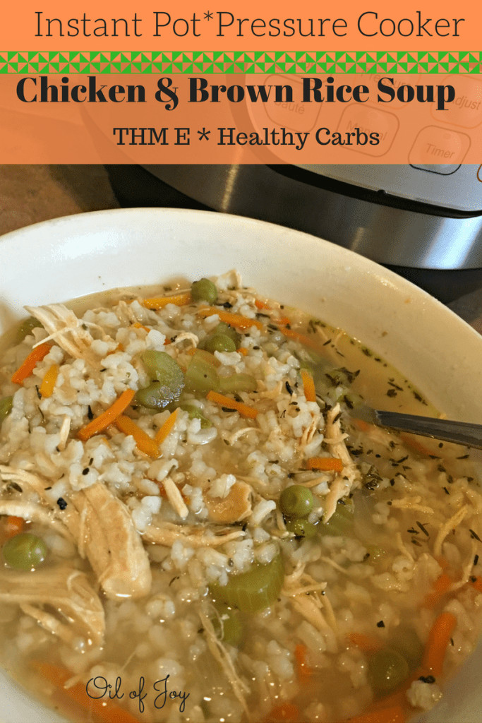 Chicken Rice Soup Instant Pot
 Chicken & Brown Rice soup in the Instant Pot THM E