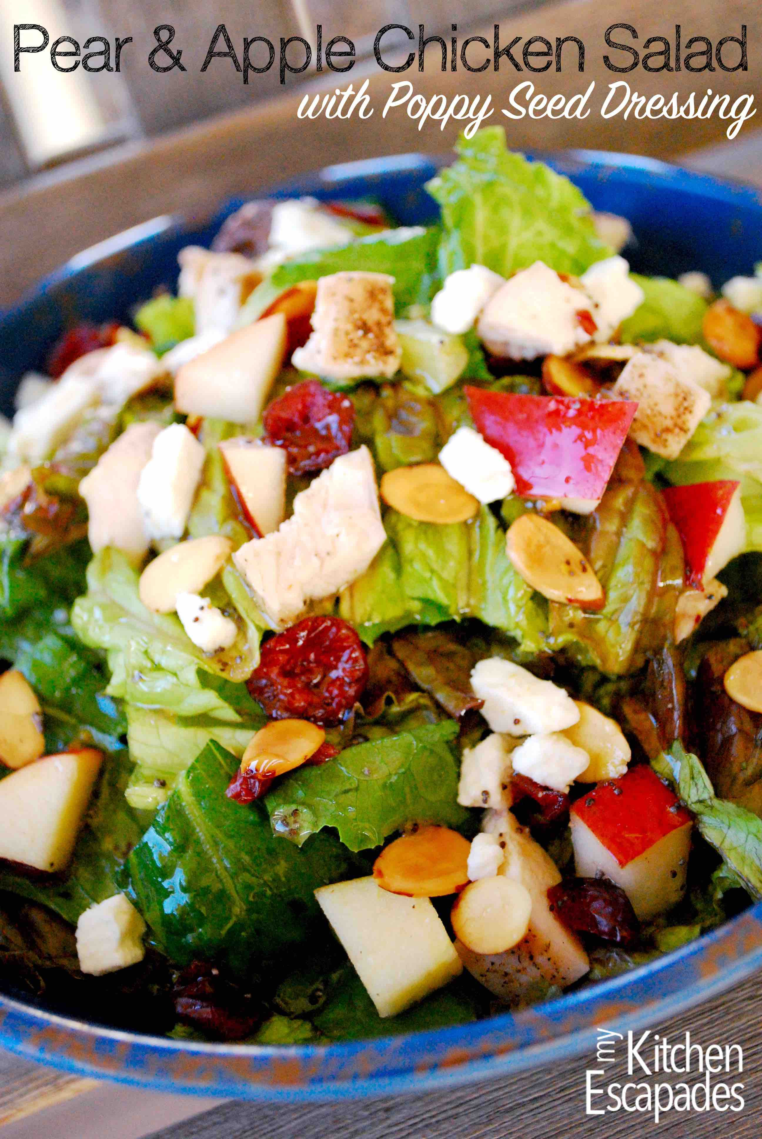 Chicken Salad With Apples
 Pear Apple Chicken Salad & Poppy Seed Dressing My