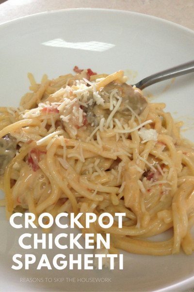 Chicken Spaghetti With Velveeta
 Crockpot Chicken Spaghetti with Velveeta Skip The Housework