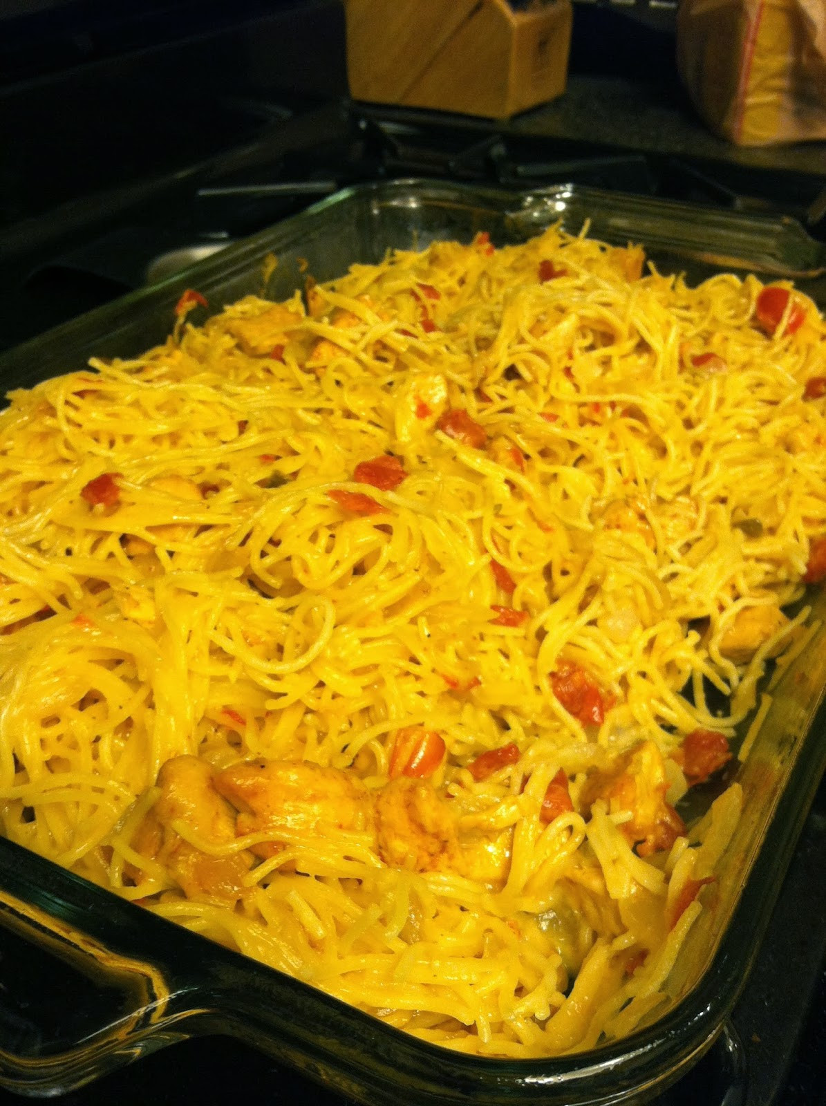 Chicken Spaghetti With Velveeta
 Ommy Noms Chicken Spaghetti with NO Velveeta or Canned Soups