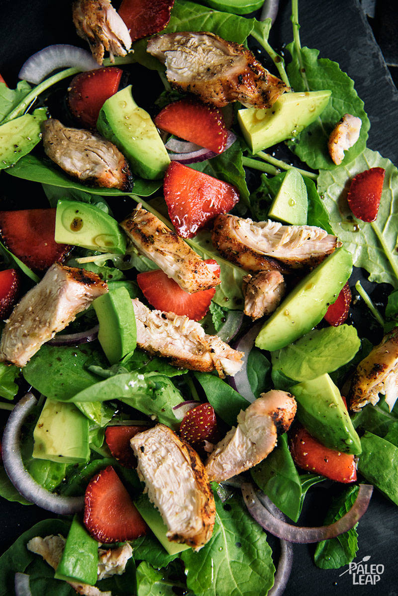 Chicken Spinach Salad
 Chicken Strawberry Avocado And Spinach Salad