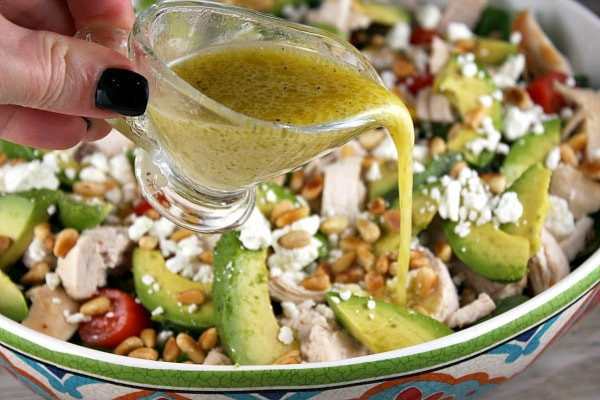 Chicken Spinach Salad
 Spinach Salad with Chicken Avocado and Goat Cheese