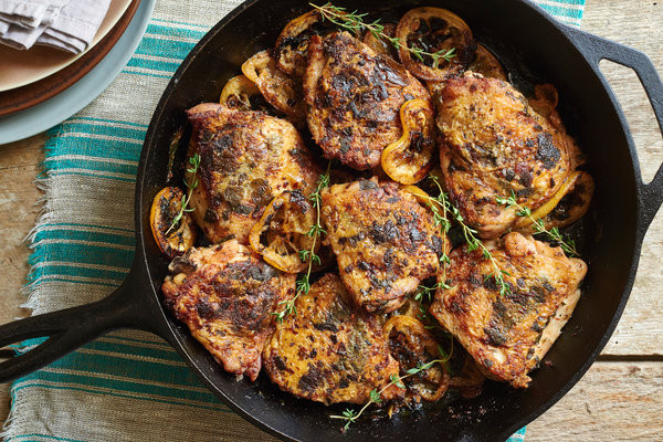 Chicken Thighs Cook Time
 Flattened Chicken Thighs With Roasted Lemon Slices Recipe