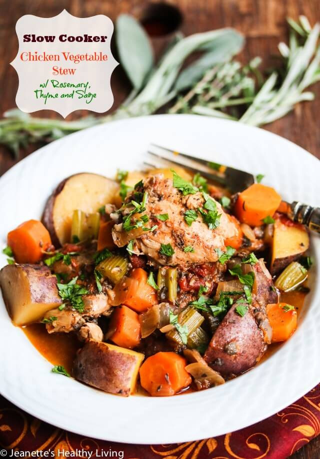 Chicken Vegetable Stew
 healthy slow cooker chicken stew