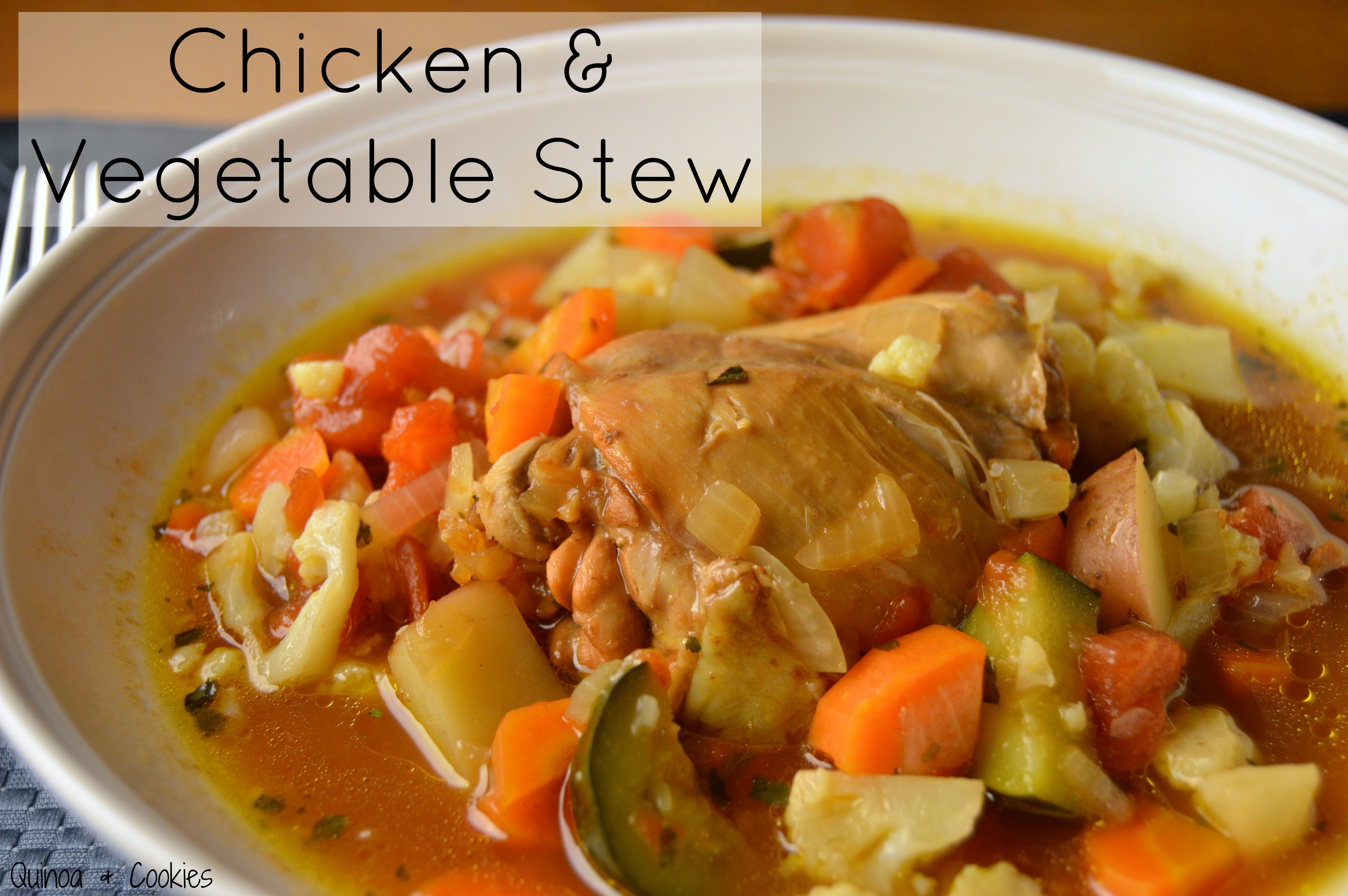 Chicken Vegetable Stew
 Q is for Qatar Chicken Saloona Chicken & Ve able Stew