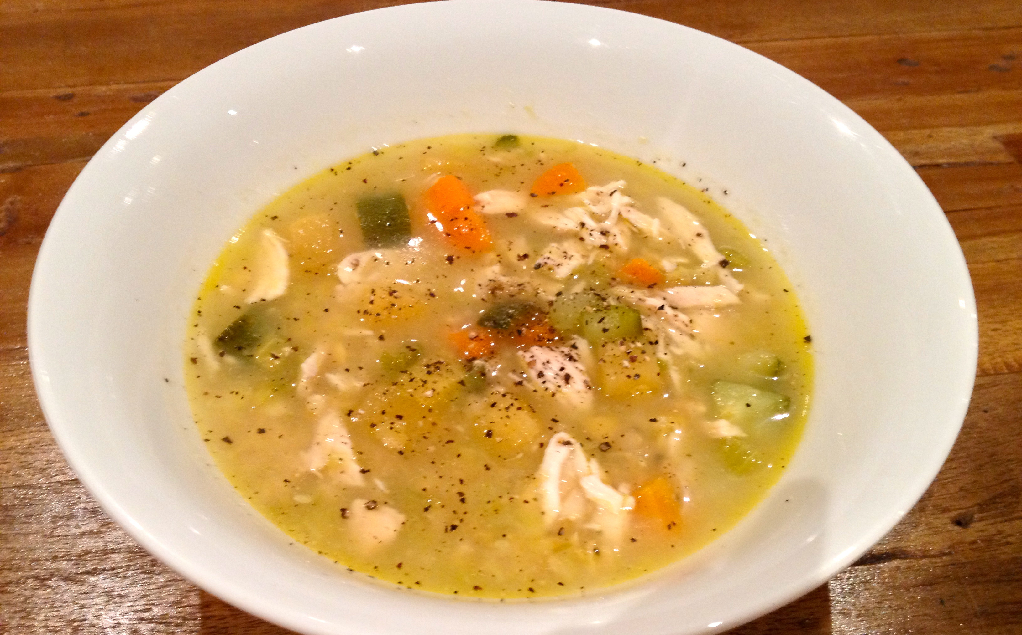 Chicken Veggie Soup
 Hearty Chicken and Ve able Soup – lazy girl fitness