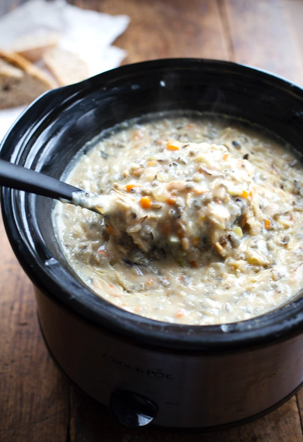 Chicken Wild Rice Soup Recipe
 Crockpot Chicken Wild Rice Soup Recipe Pinch of Yum