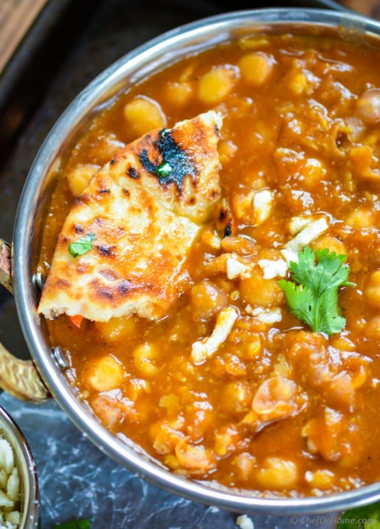 Chickpea Recipes Indian
 Vegan Chickpea Curry in Pressure Cooker Recipe