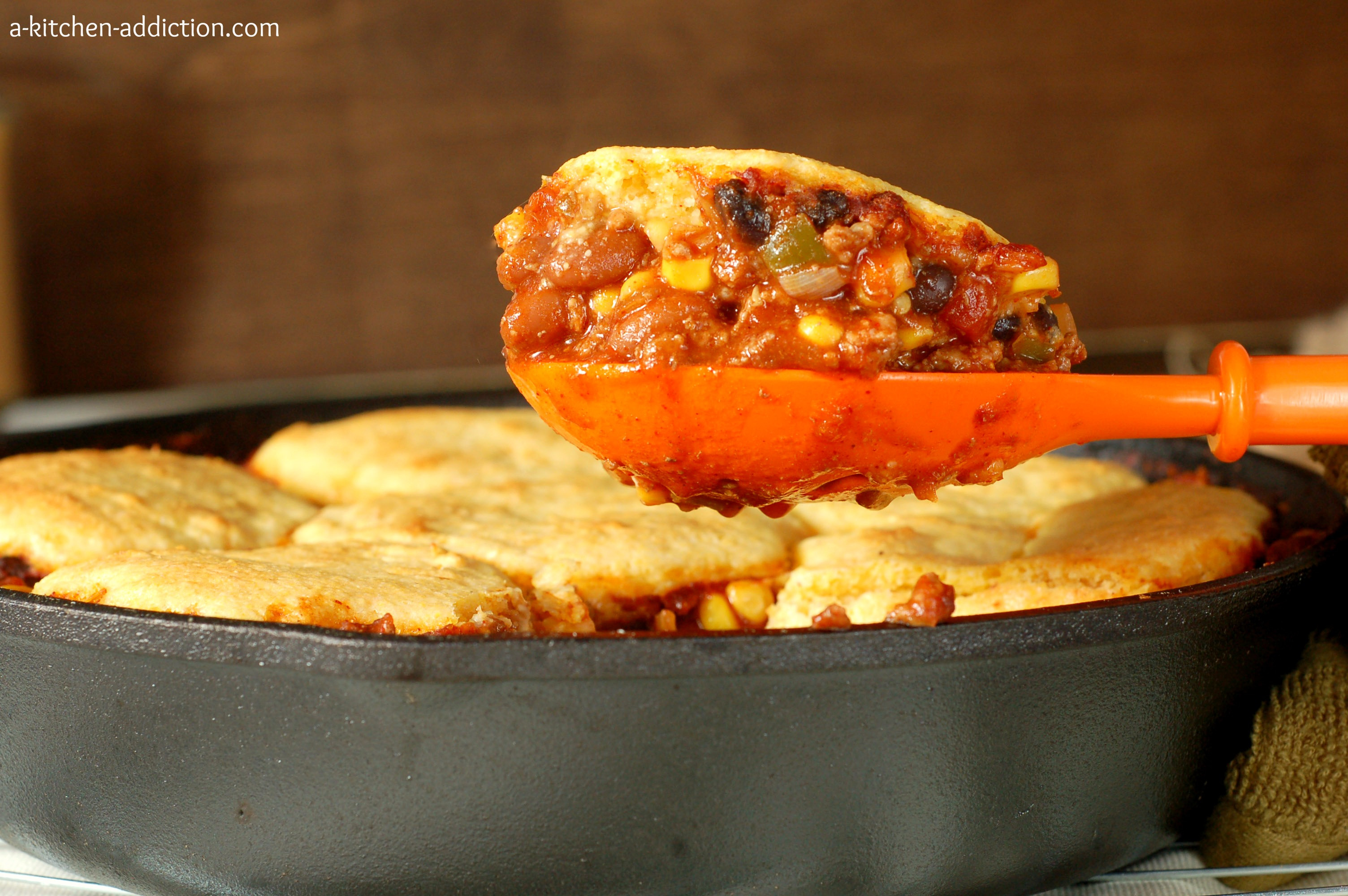 Chili And Cornbread
 Chili Cornbread Skillet A Kitchen Addiction