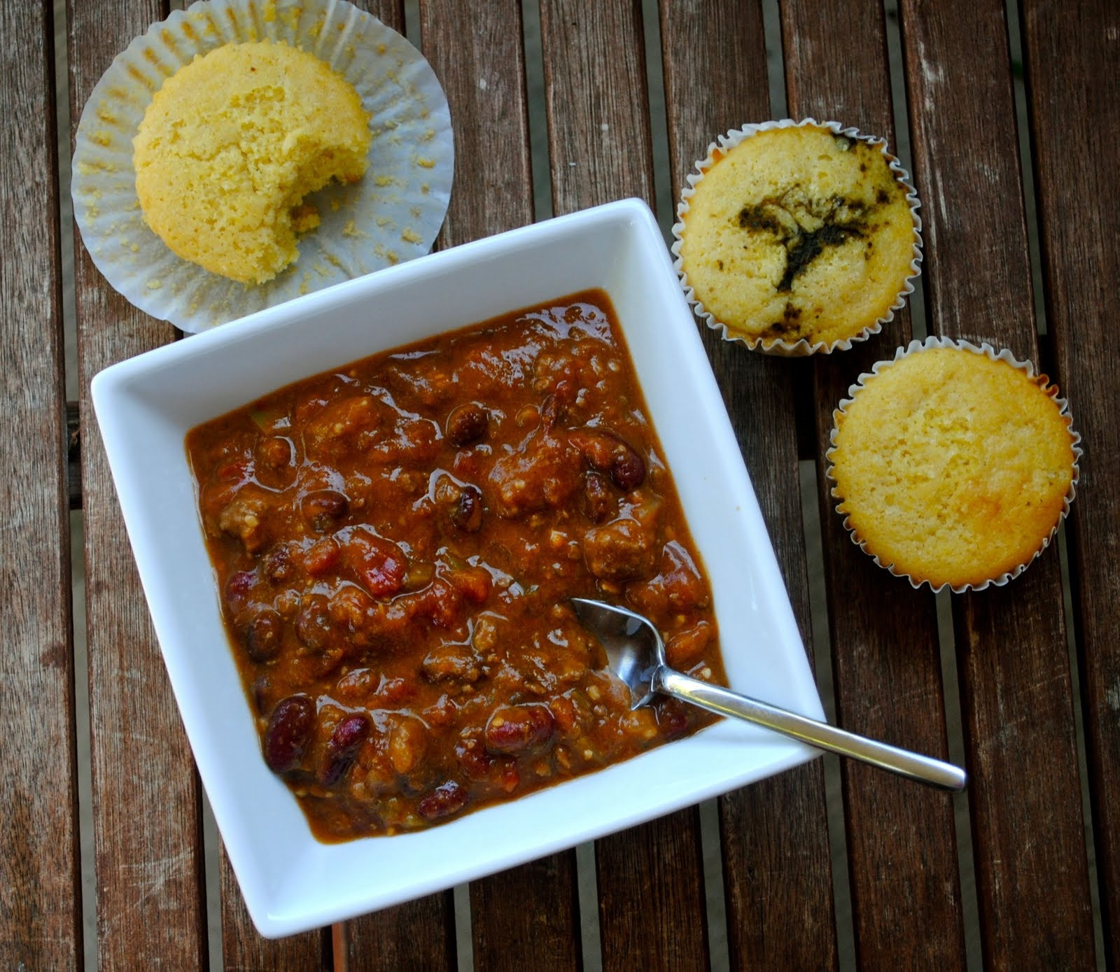 Chili And Cornbread
 Pumpkin Chili and Cornbread