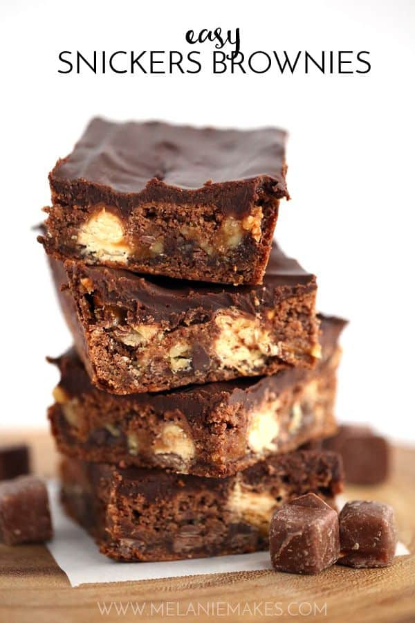 Chocolate Cake Mix Brownies
 Easy Snickers Brownies Melanie Makes