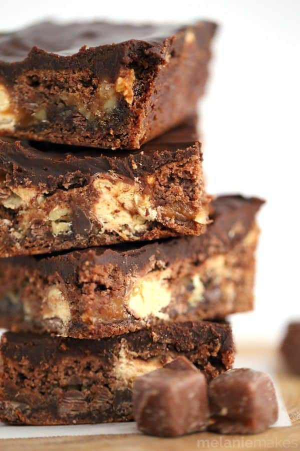 Chocolate Cake Mix Brownies
 Easy Snickers Brownies Melanie Makes