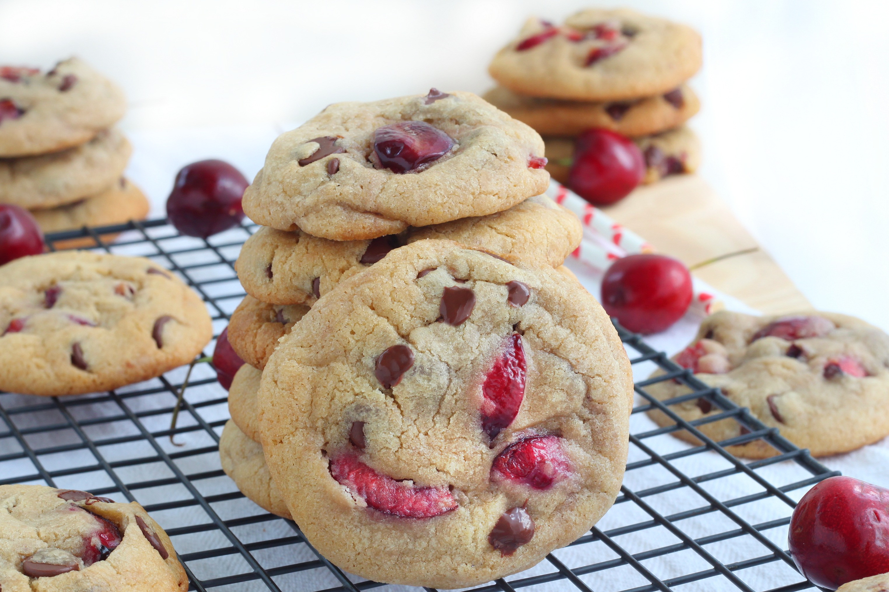 Chocolate Cherry Cookies
 Soft chewy cherry chocolate chip cookies recipe