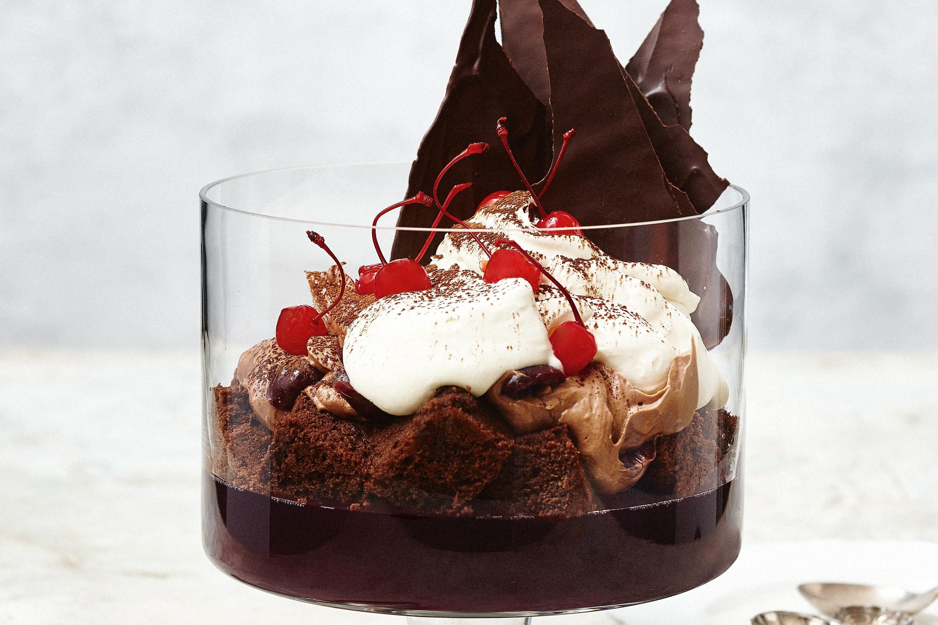 Chocolate Cherry Dessert
 chocolate cherry trifle dessert