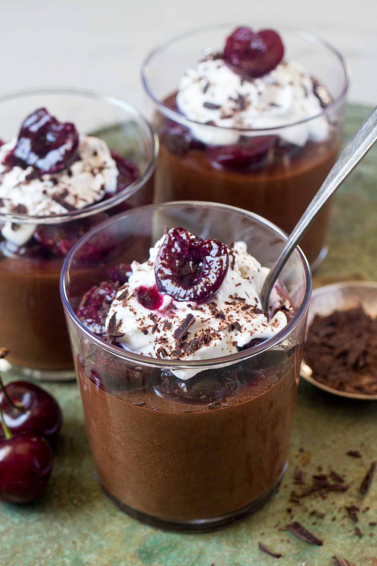 Chocolate Cherry Dessert
 Vegan black forest chocolate mousse Lazy Cat Kitchen