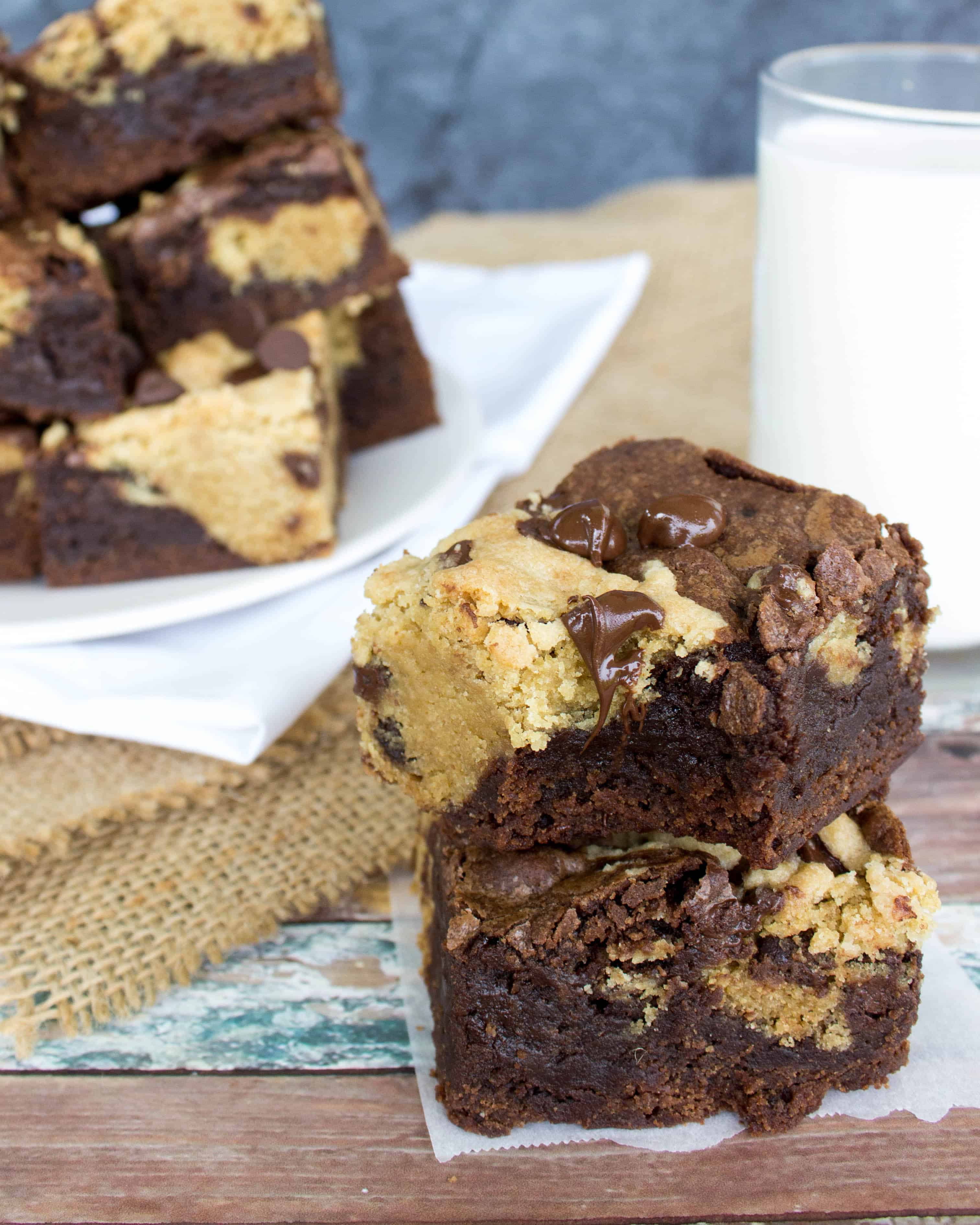 Chocolate Chip Cookie Brownies
 Chocolate Chip Cookie Brownie Bars Sugar Spun Run