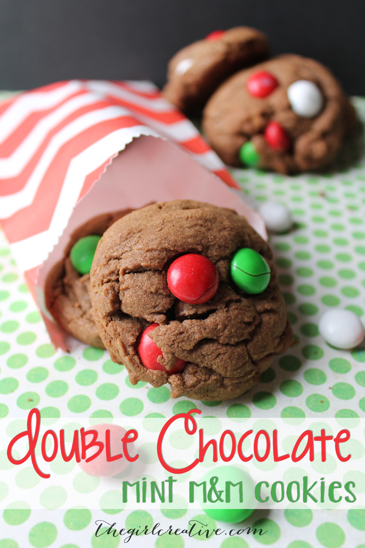 Chocolate Christmas Cookies
 Double Chocolate Mint M&M Cookies The Girl Creative