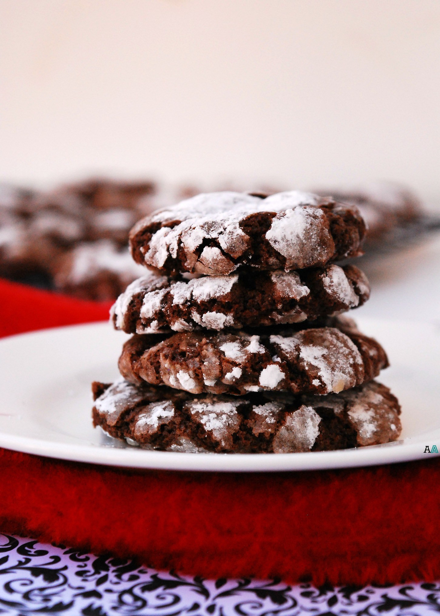 Chocolate Christmas Cookies
 Christmas Chocolate Peppermint Crinkle Cookies GF Vegan
