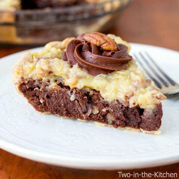 Chocolate Fudge Pie
 German Chocolate Fudge Pie Two in the Kitchen