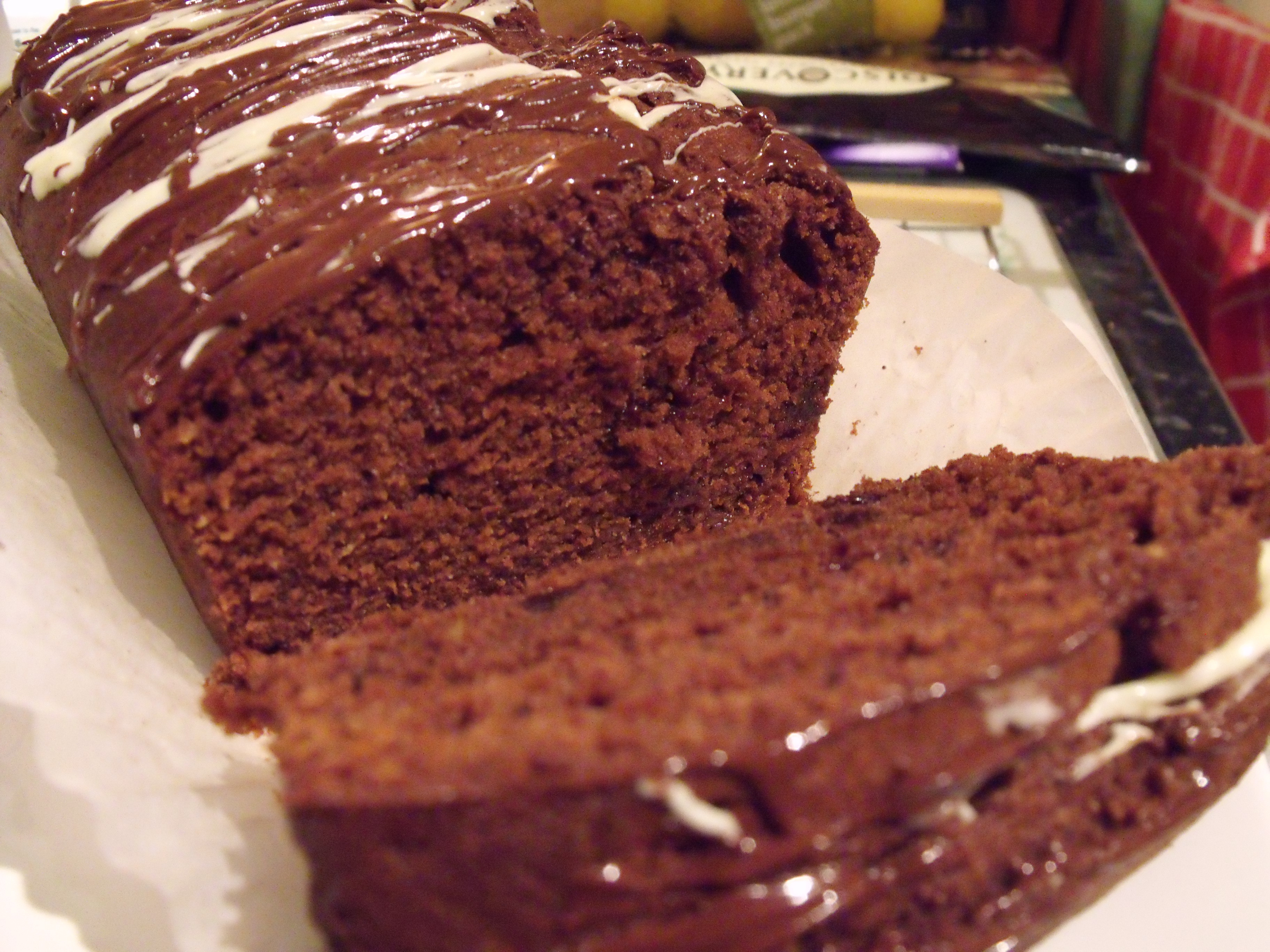 Chocolate Loaf Cake
 Adventures in How Not to Decorate a Double Chocolate Loaf