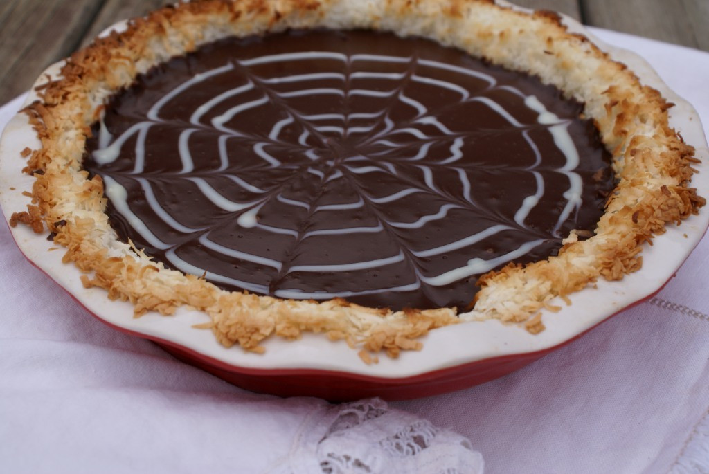 Chocolate Pie With Cocoa
 Dark Chocolate Pie in Toasted Coconut Crust