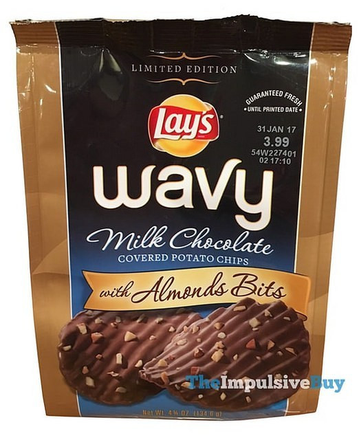 Chocolate Potato Chips
 REVIEW Limited Edition Lay s Wavy Milk Chocolate Covered